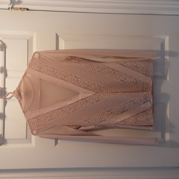 Sheer beige/pink blouse - Picture 2 of 2